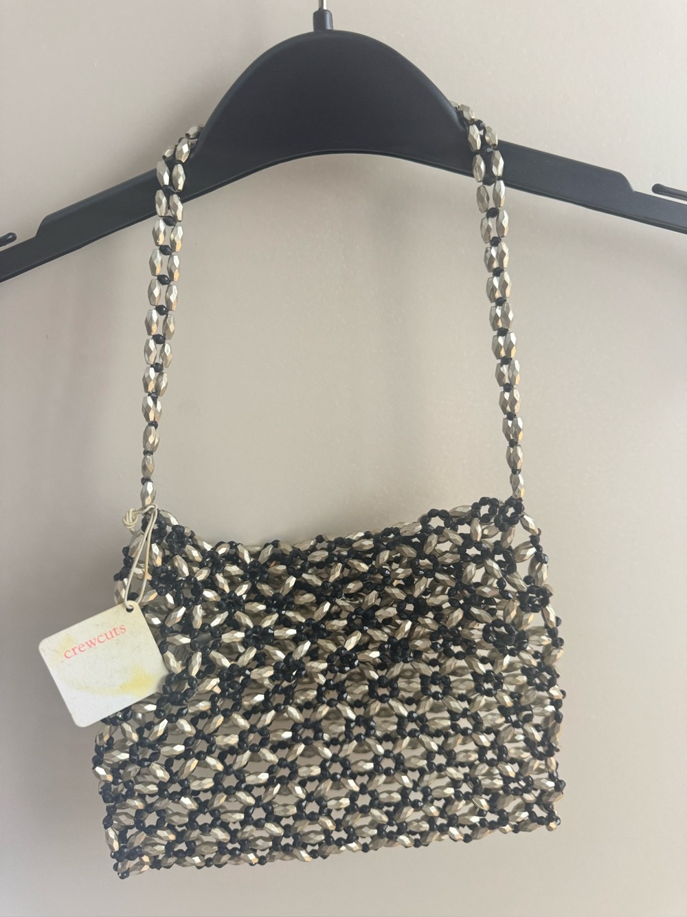 Crewcuts Black and Gold Braided Mini Shoulder Bag. NEW WITH TAG. $30